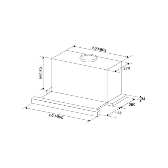 Cappa Cucina Bertazzoni 60cm | KTE60MOD1C | Potente Aspirazione, Design Moderno