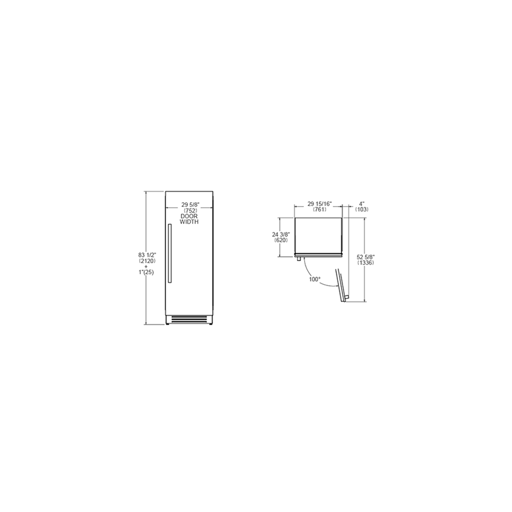 Acquista il frigorifero colonna Bertazzoni LRD755UBRXTT: Apertura destra, 75 cm, No Frost