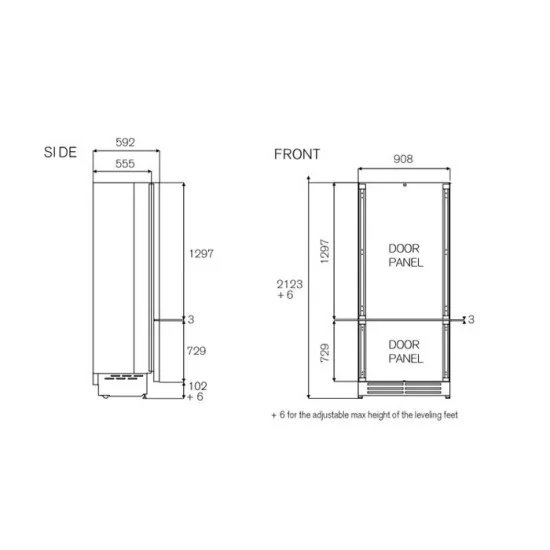 Acquista il frigorifero colonna Bertazzoni RBM90S5FPNS: Scomparsa totale, 90 cm, massima integrazione