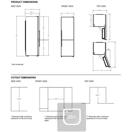 Bertazzoni RBM60F4FXNC: No Frost, Capacidad y Diseño Moderno para su Cocina