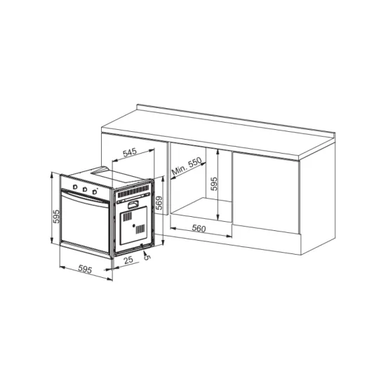 Franke FCO 86 H | Forno Country | Nero