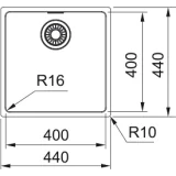 Comprar en línea el fregadero Franke Maris MRX 210-40. Inox satin, 1 bañera, instalación semi-file. Envío rápido.