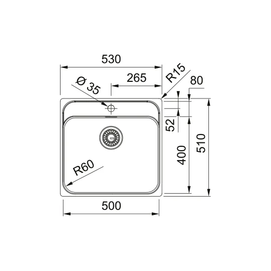 Franke Smart SRX 210-50 TL | Semifilo/Filotop |MISUMI