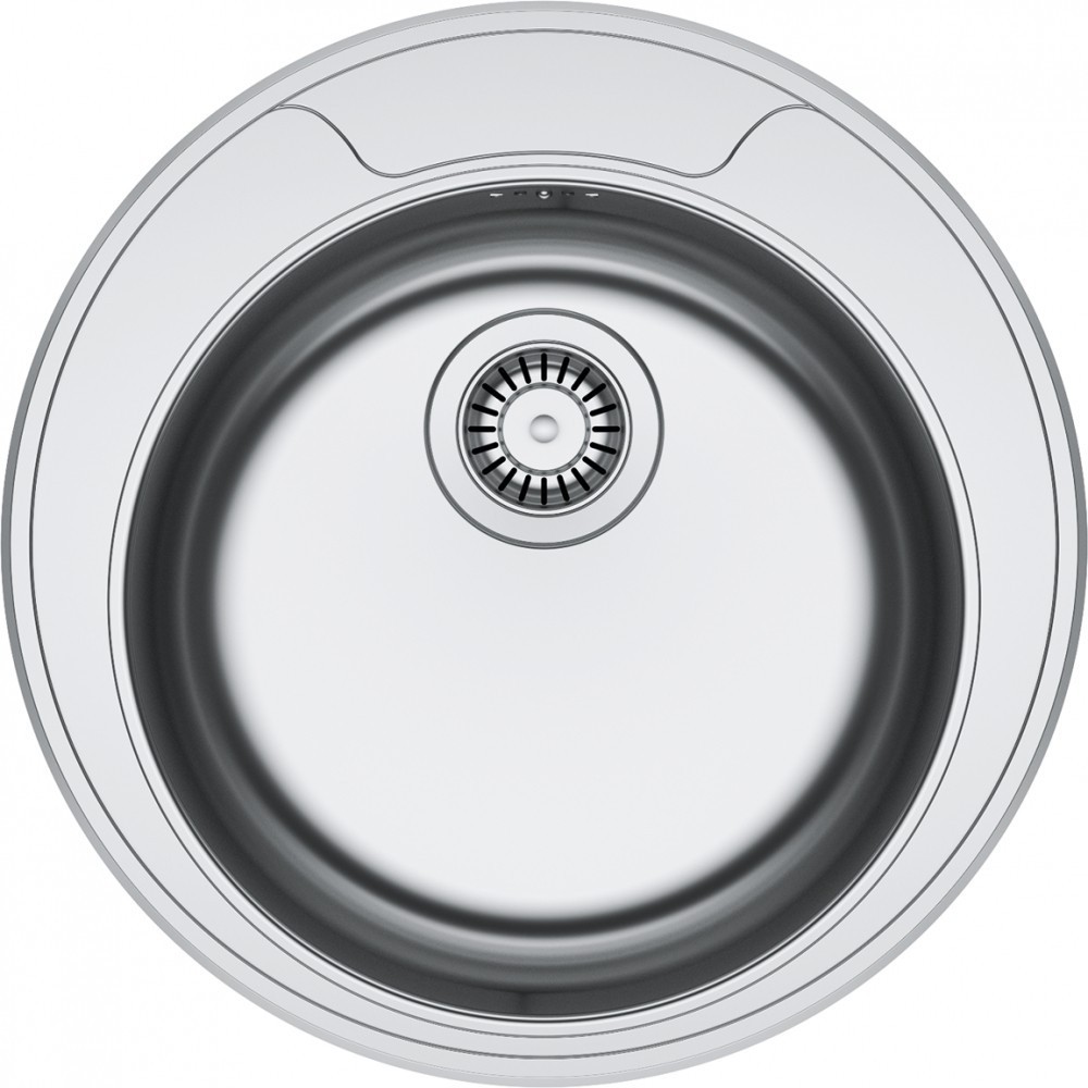 Runde Küchenspüle Franke, satin edelstahl, badewanne, modernes design