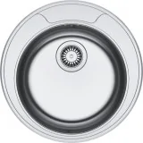 Fregadero de cocina redonda Franke, acero inoxidable satinado, una bañera, diseño moderno