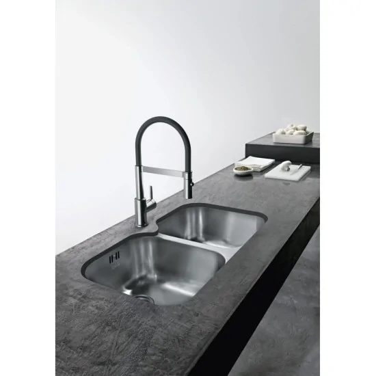 Franke AMX 120: Lavello Cucina in Acciaio Inox Satinato, Sottotop, 2 Vasche