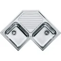 Lavello Angolo Franke PNX 621-E 2 Vasche + Gocciolatoio Acciaio Inox
