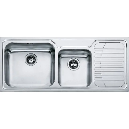 Kitchen sink Franke Galaxsia GAX 621 - 2 Vasche, Satinated Stainless Steel, Elegant Edge