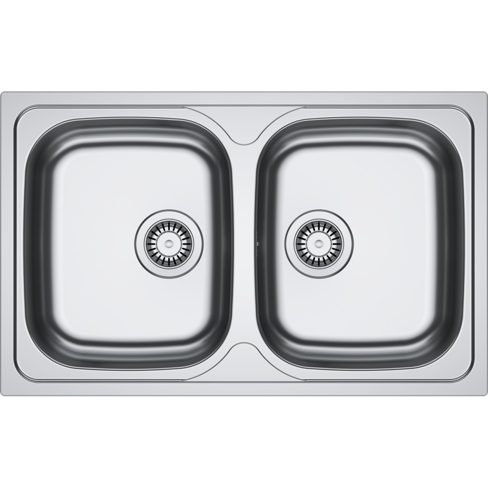Franke SPARK SKX 620-80 - Lavello Cucina 2 Vasche Inox Satinato, Design Moderno, Resistente e Funzionale