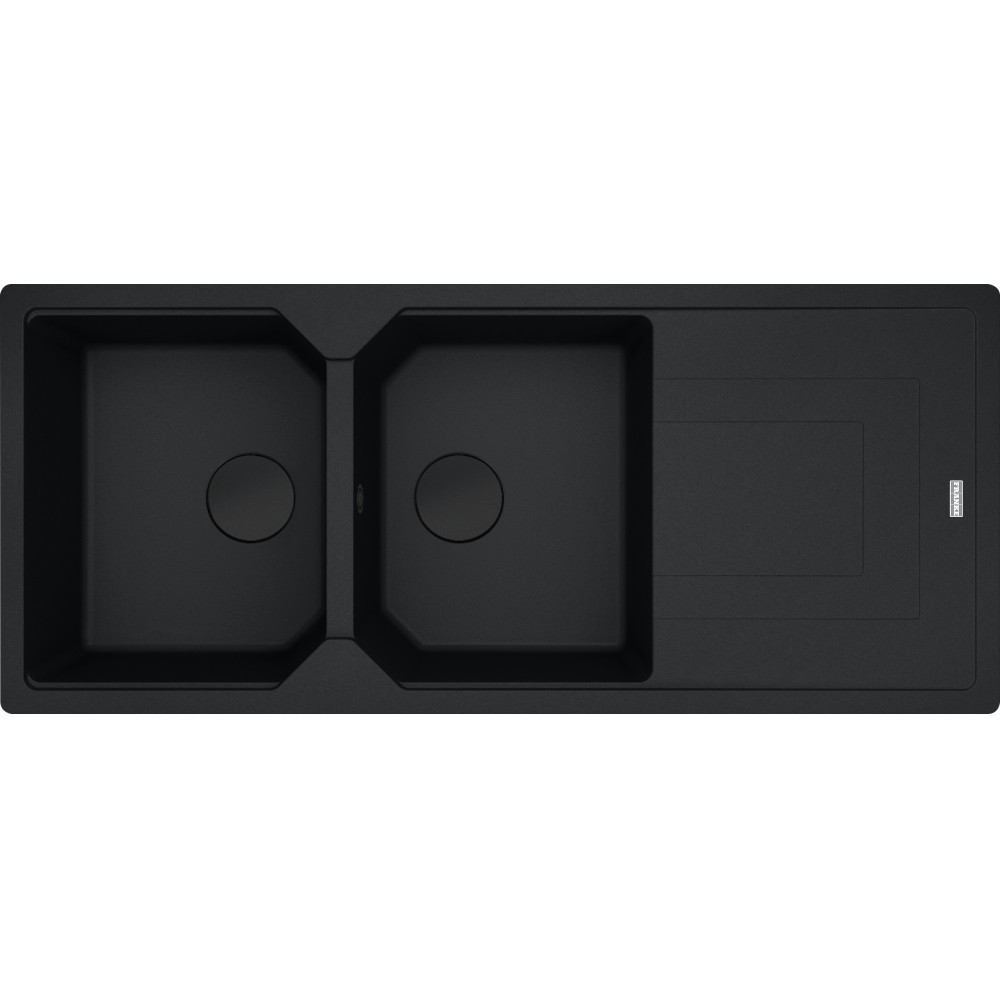 Lavello a Incasso 2 Vasche, Franke URBAN UBG 621, Nero Opaco, Sanitized