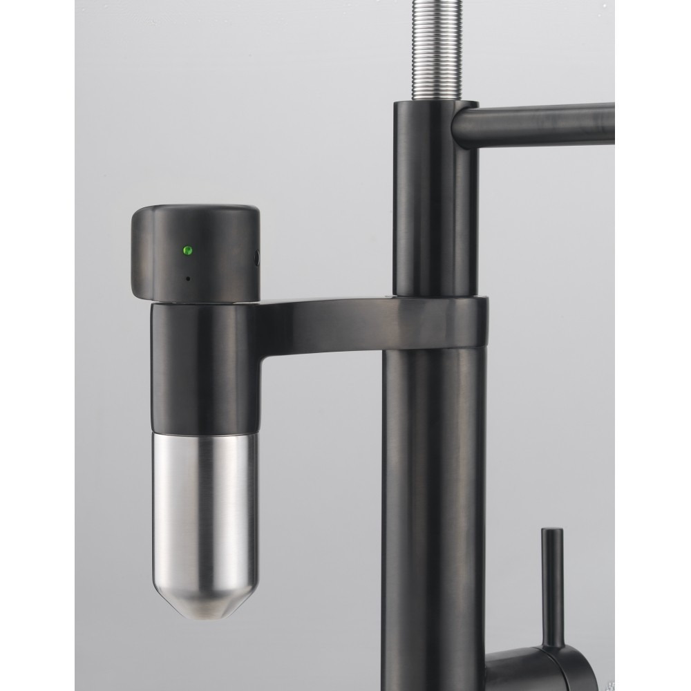 Franke Vital Semi-Pro - Küchenarmatur in Schwarzchrom, integrierter Wasserfilter