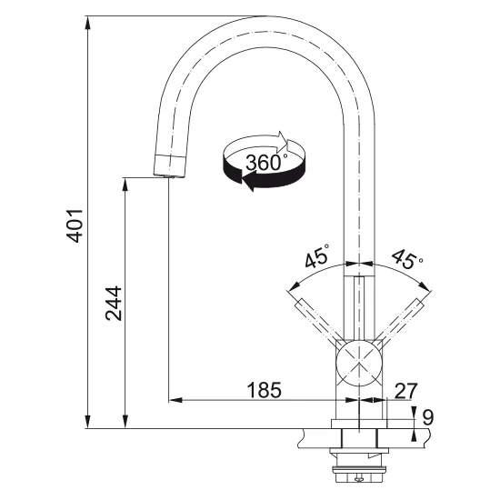 Миксер Franke Eos Clear: Элегантная, функциональная, фильтрованная вода