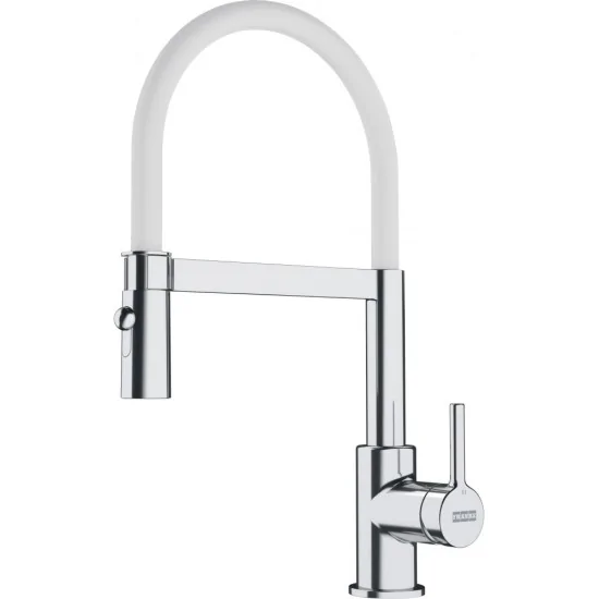 Franke Semi Pro: Kitchen Mixer, Chrome/Bianco, Canna Girevole, Double Function