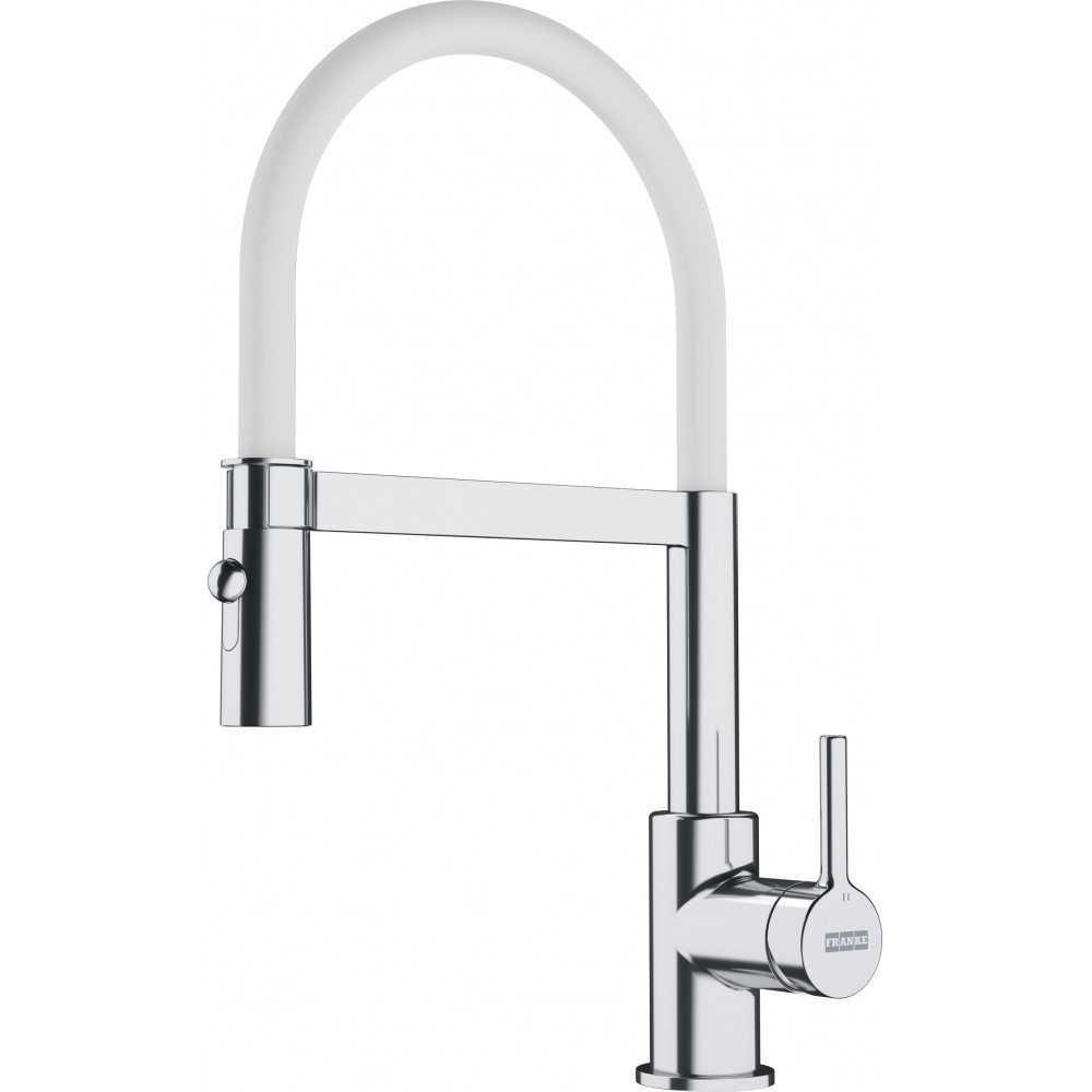 Franke Semi Pro: Mixeur de cuisine, Chrome/Bianco, Girevole de Canna, Double Fonction