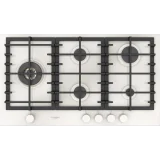 Gas cooking Fulgor Milano FPH 905 G WK 90 cm, Black/White Glass, Fire Grande | Duegstore.com