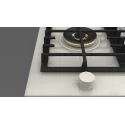 Fulgor Milano FPH 755 G WK: Piano Cottura a Gas 75cm, Vetro Nero o Bianco : Colore - WH Bianco