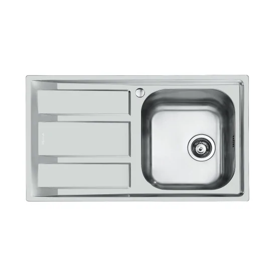 Lavello Foster 1971 961: Acciaio Inox, Design Moderno