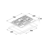 Fulgor Milano FUH 7541 G DWK MBK: Коттура 75см | https://duegstore.com/ru/pererabotannye-pribory-po-dostupnym-cenam