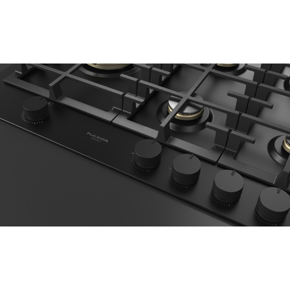 Fulgor Milano FUH 755 G DWK MBK: Piano Cottura 75cm con Wok | duegstore.com