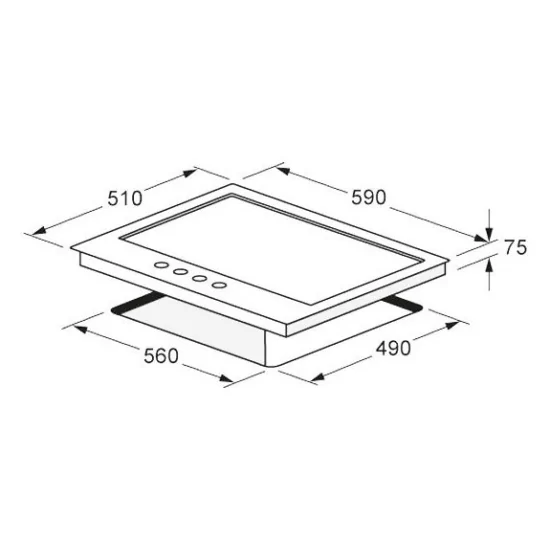 Fulgor Milano CPH 604 G X: Piano Cottura 60cm Inox | duegstore.com