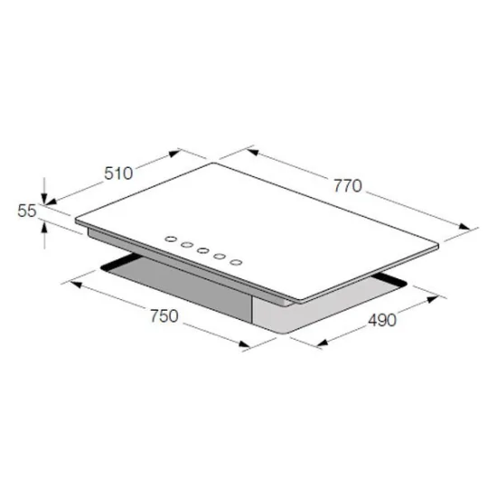 Fulgor Milano FCH 775 G WK BK: Cottura 75cm mit Wok | https://duegstore.com/de/2-home