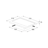 Fulgor Milano CPH 765 GWK X: Cottura 75cm Gesättigt mit Wok | https://duegstore.com/de/2-home