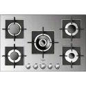 Fulgor Milano FSH 775 G DWK XX: Gaskochplan 75cm, Inox gebürstet