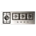 Fulgor Milano QH 1124 GWK X: Gas cooking plan 112cm, Satinated stainless steel