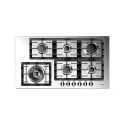 Fulgor Milano QH 906 GWK X: Plan de cuisson à gaz 90cm, Inox Satinato, 6 Cookers, Wok