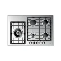 Fulgor Milano QH 765 GWK X: Piano Cottura a Gas 75cm, Inox Satinato, Wok
