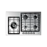 Fulgor Milano QH 765 GWK X: Cottura 75cm Satinated with Wok | https://duegstore.com/ru/pererabotannye-pribory-po-dostupnym-cenam