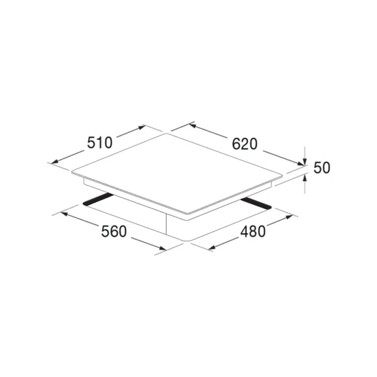 Fulgor Milano QH 604 GWK X: Bodenbezug 60cm Inox Satin mit Wok | https://duegstore.com/de/2-home