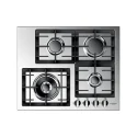 Fulgor Milano QH 604 GWK X: Plan de cocina de gas 60cm, Acero inoxidable Satinado, Wok