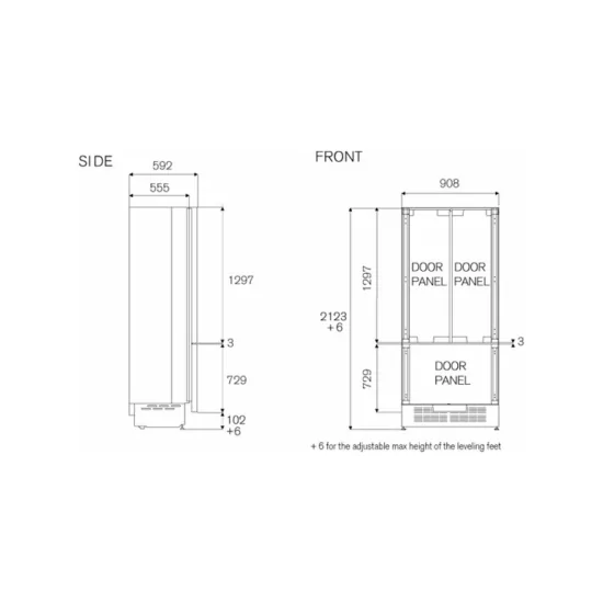 Bertazzoni RFD90S5FPNS: Fridge Total 90cm |MISUMI https://duegstore.com/fr/2-home
