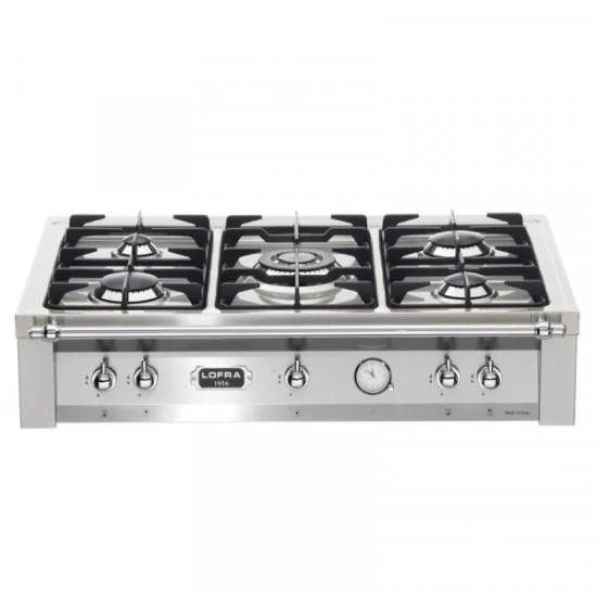 Lofra TRS96/5: Steel Cooking Floor, 5 Cookers, Triple Crown and Gas-Stop Safety