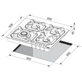 Lofra HRBP6GO: Piano Cottura Semifilo 60cm Bianco Perla