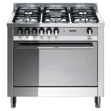 Lofra MG96GV/C: Küche 90cm Stahl mit 5 Herden und Gasofen | https://duegstore.com/de/2-home