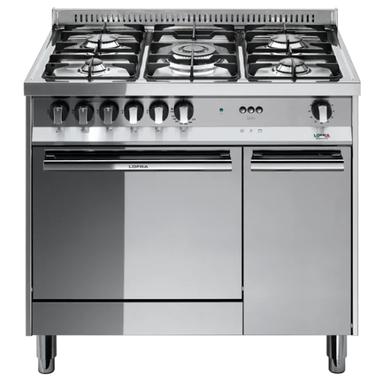 Lofra MT96GV/C: Küche 90cm Stahl mit 5 Herden und Gasofen | https://duegstore.com/de/2-home