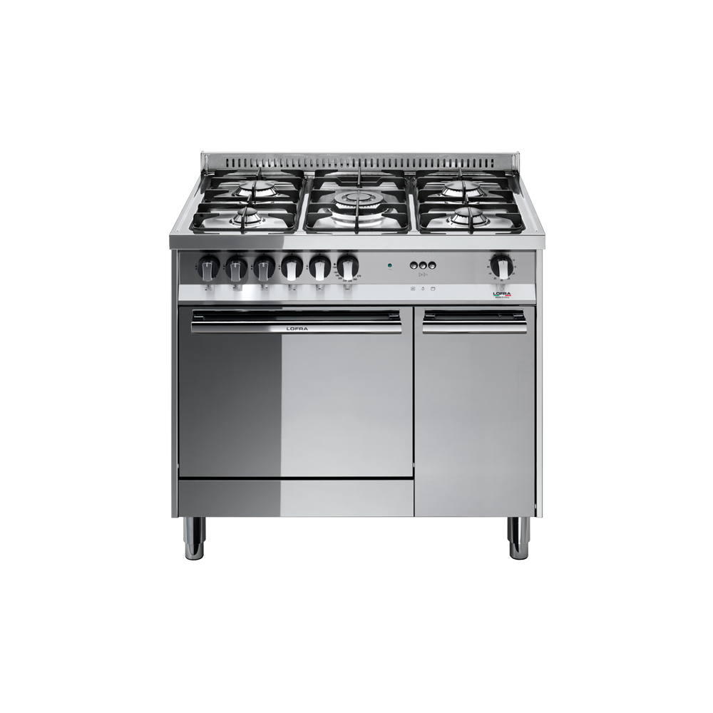 Lofra MT96GV/C: Kitchen 90cm Steel with 5 Cookers and Gas Oven | https://duegstore.com/en/2-home