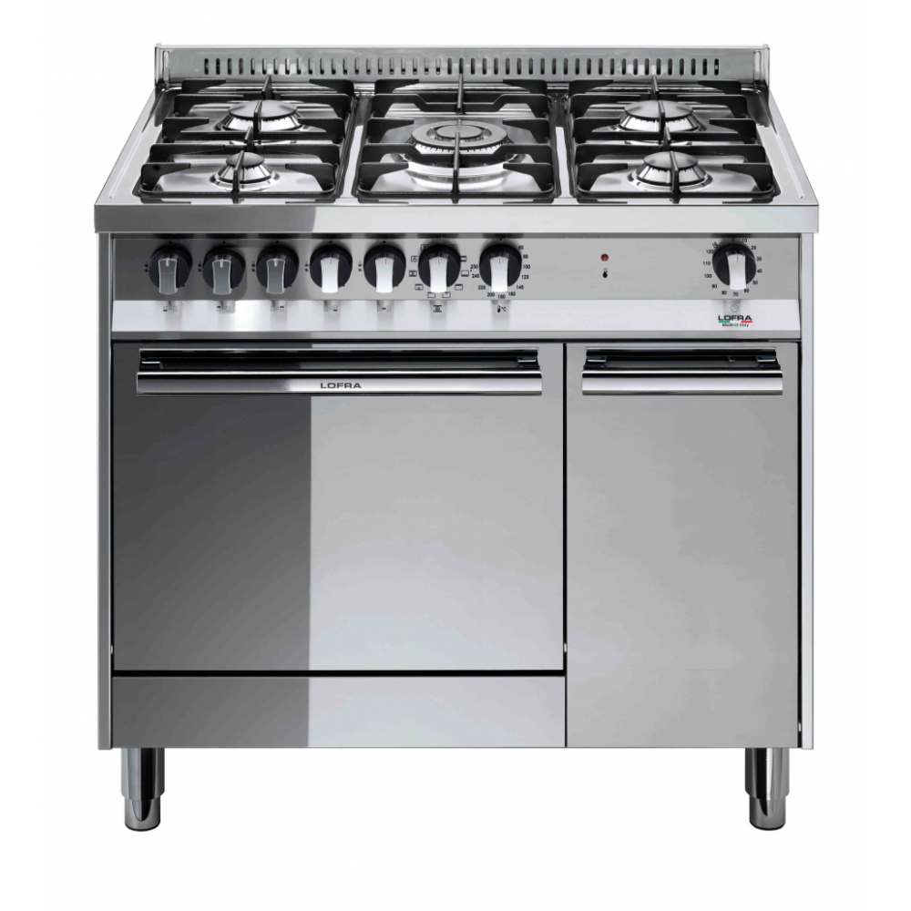 Lofra MT96MF/C: Cucina 90cm Acciaio con 5 Fuochi e Forno Elettrico | duegstore.com