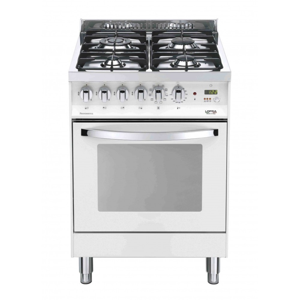 Cocina de gas Lofra Arco Iris 60 PBP66MFT/C Silencioso Eléctrico Multifuncional, Acero Inoxidable Clase A