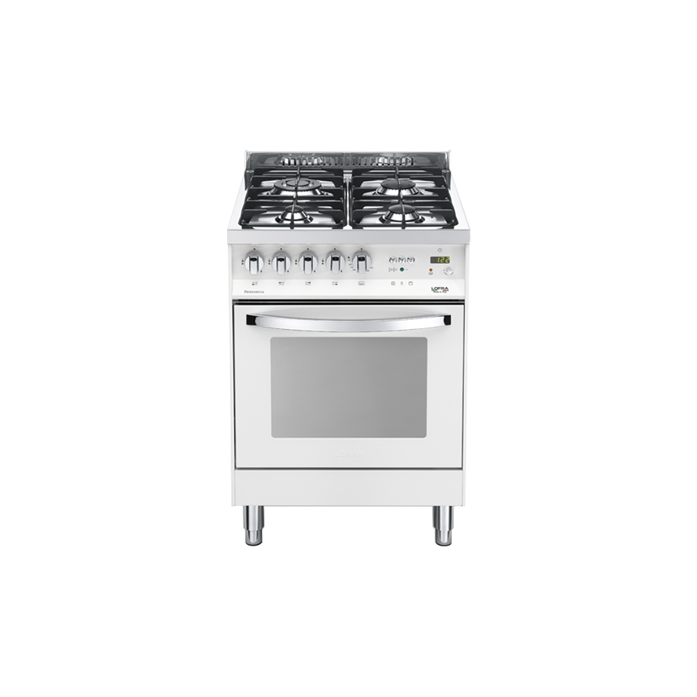 Lofra PBP66GVT/C Floor Gas Cooking 5 Cookers, White Pearl