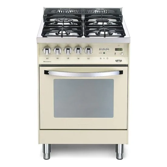 Lofra PBI66GVT/C Ivoire : Cuisinière à gaz avec four électrique