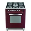 Cocina de gas Lofra PR76MFT/C - Borgoña Roja 70x60