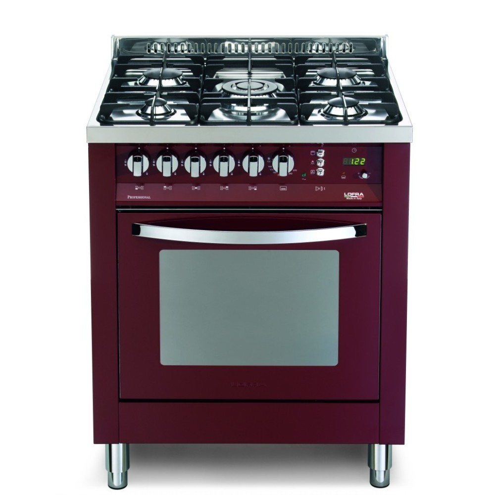 Lofra PR76GVT/C: Cucina a Gas Rosso Burgundy