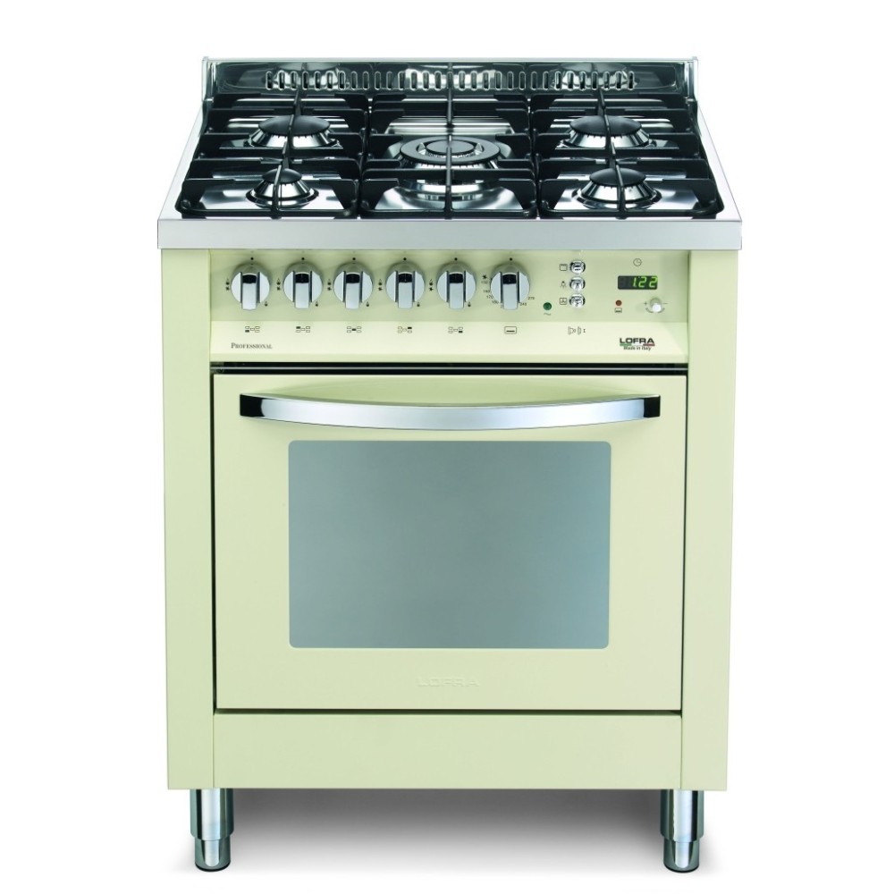 Lofra PBIG86GVT/C Ivory Rainbow 80: Cuisinière à gaz avec four multifonction