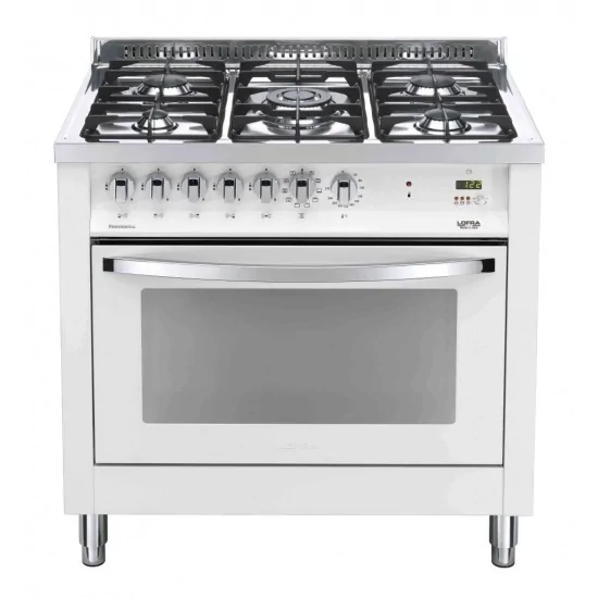 Forno 90cm Bianco Perla | 5 Fuochi | Classe A