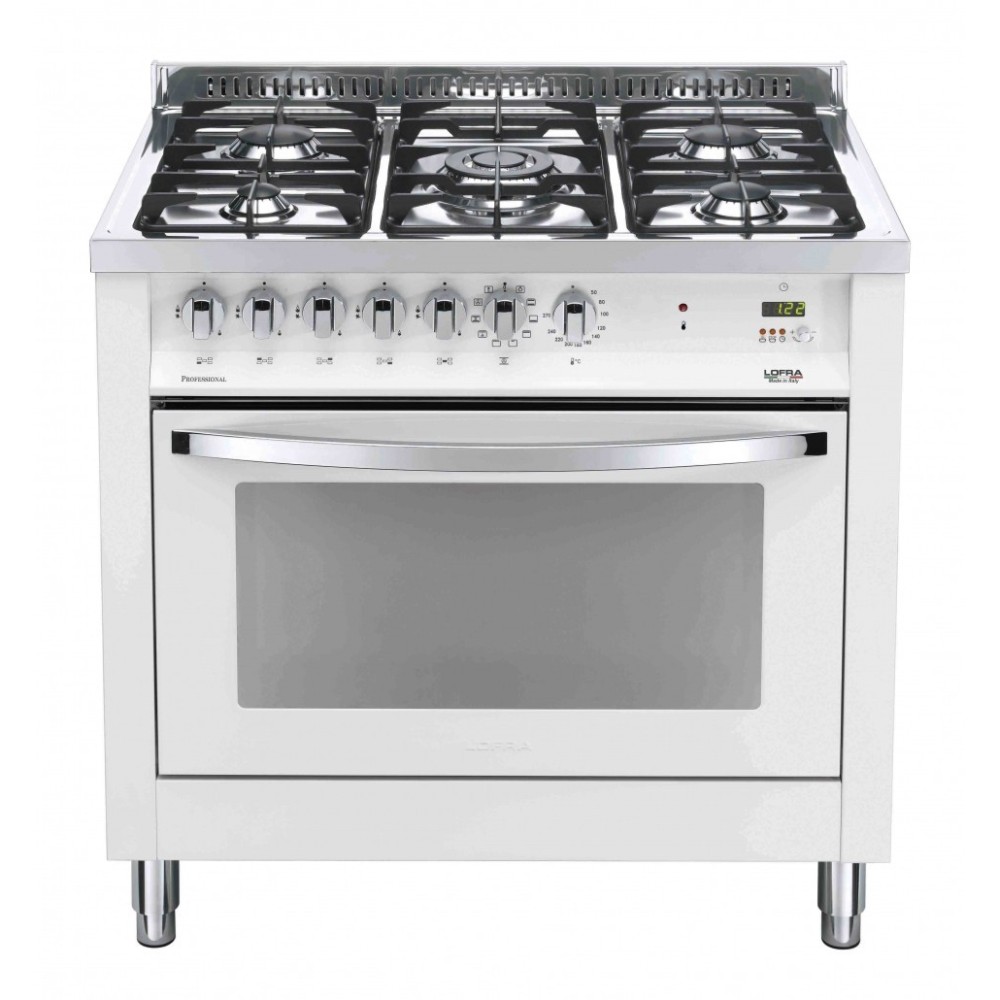 Forno 90cm Bianco Perla | 5 Fuochi | Classe A