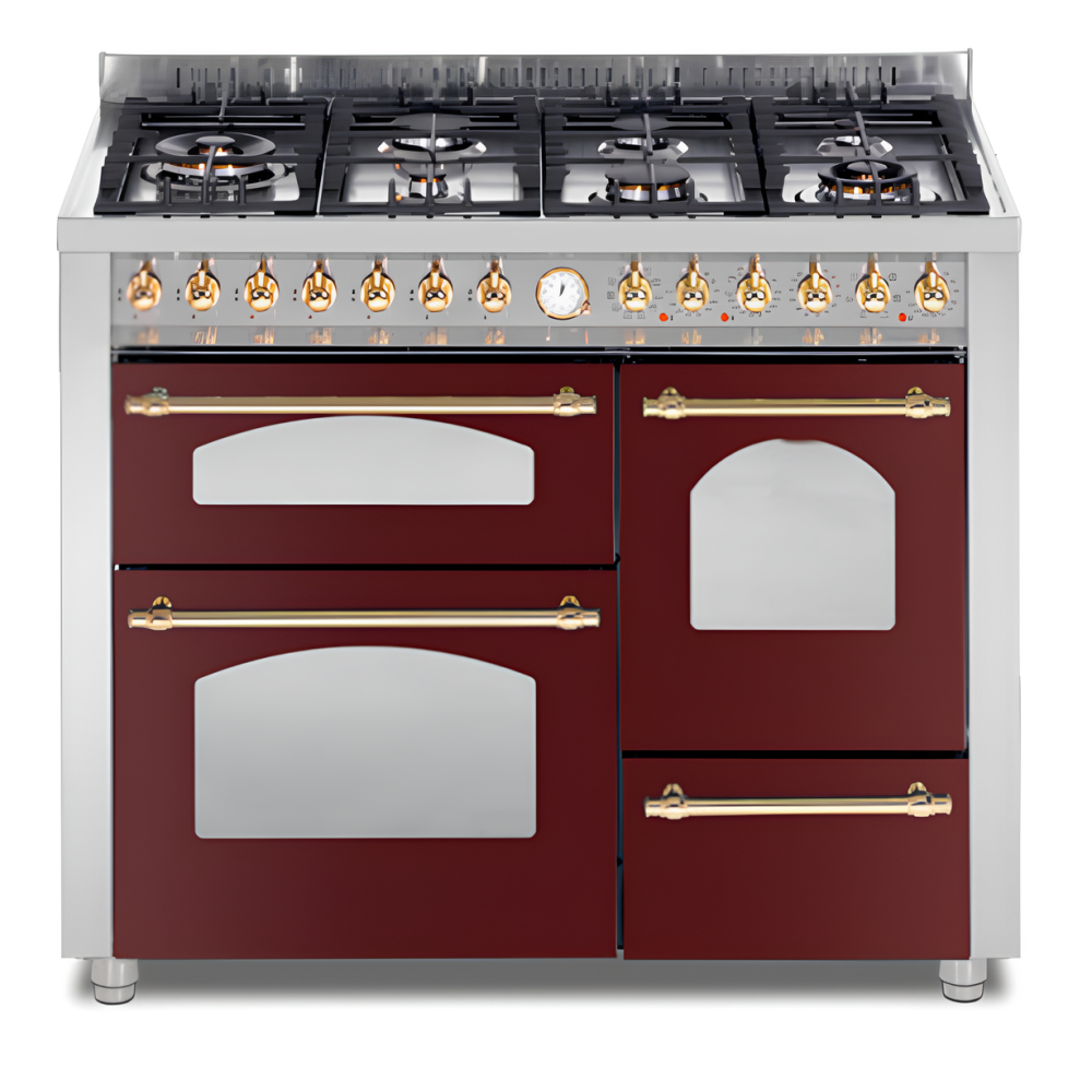Lofra Dolcevita 110 Red Burgundy: Kitchen 3 Ovens - Power and Versatility