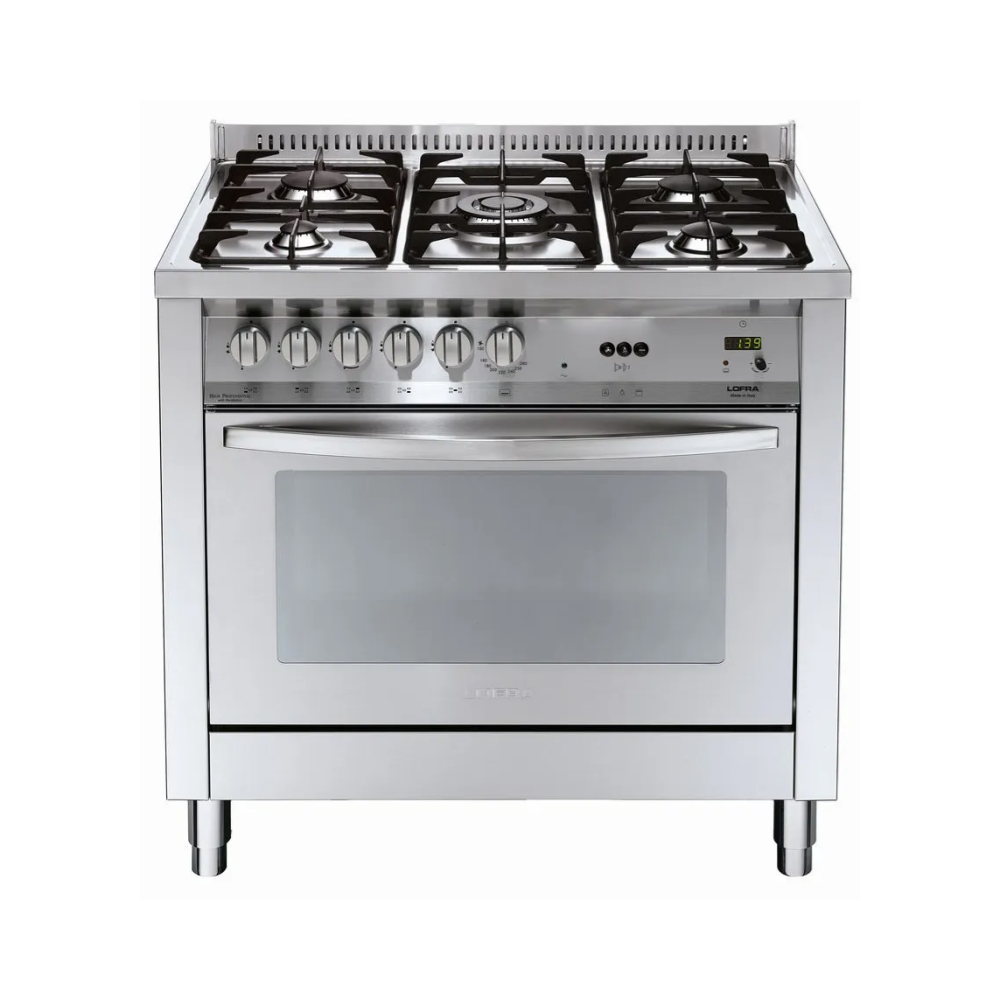 Lofra PG96GVT/C: Cuisine professionnelle 90cm, Gaz neuf 101L, 4 Cookers + Couronne triple